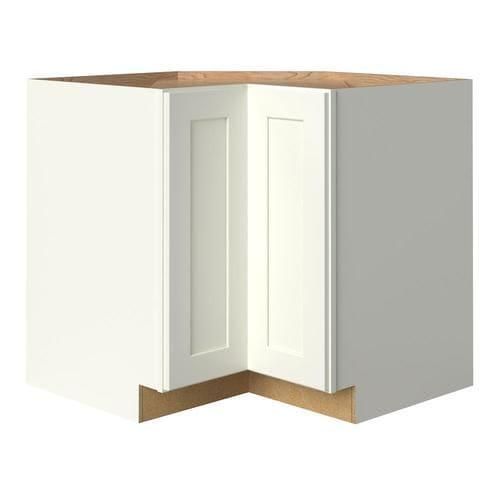 allen + roth Aveley 36-in W x 34.5-in H x 24-in D Linen Maple Lazy Susan Corner Base Semi-Custom Cabinet