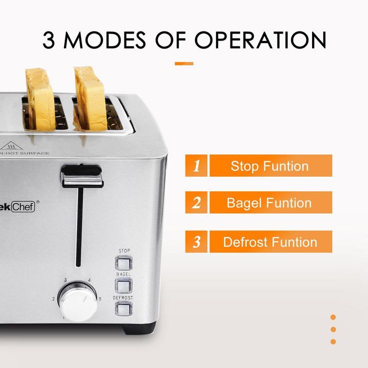 1500 W 4-Slice Silver Wide Slot Toaster with 6 Bread Shade Settings and Removable Crumb Tray