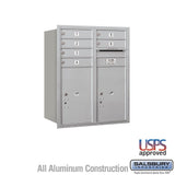 10 Door High Recessed Mounted 4C Horizontal Mailbox with Parcel Lockers - Rear Loading