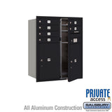 10 Door High Recessed Mounted 4C Horizontal Parcel Locker with 2 Parcel Lockers in Black - USPS Access