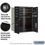 10 Door High Recessed Mounted 4C Horizontal Mailbox with Parcel Lockers - Black