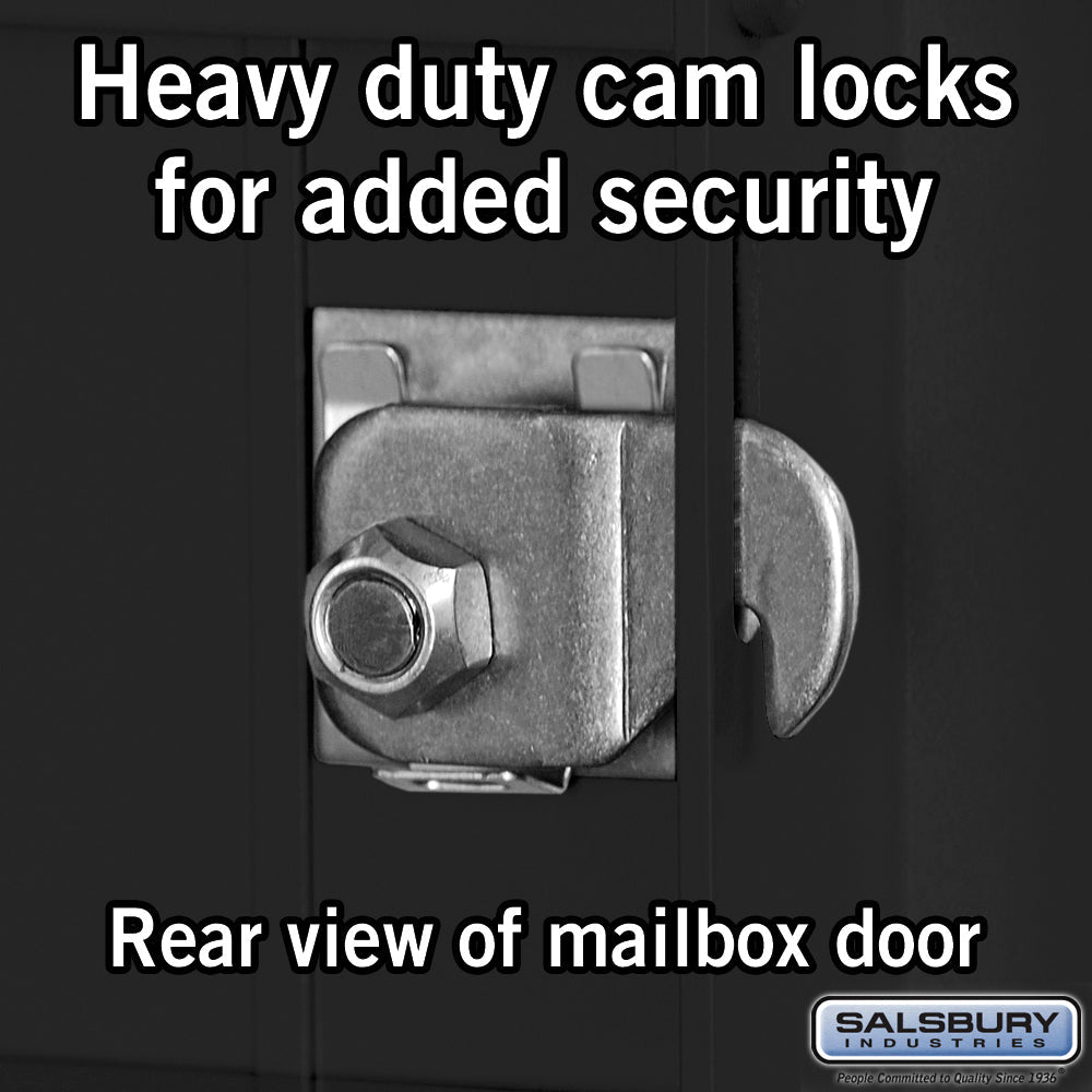 10 Door High Recessed Mounted 4C Horizontal Parcel Locker with 2 Parcel Lockers in Black - USPS Access