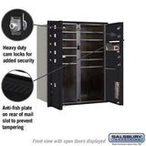10-Door High Recessed Mounted 4C Horizontal Mailbox with Parcel Lockers - Black, USPS Approved