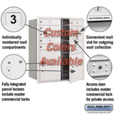 Recessed Mounted 4C Horizontal Mailbox - 10 Door High Unit - Double Column - Front Loading - Private Access