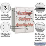 Recessed Mounted 4C Horizontal Mailbox - 10 Door High Unit, Double Column, Rear Loading, USPS Approved