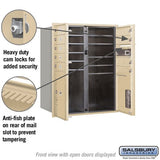 10 Door High Recessed Mounted 4C Horizontal Mailbox with Parcel Lockers - Sandstone - Private Access
