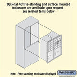 10 Door High Recessed Mounted 4C Horizontal Mailbox with Parcel Lockers - Sandstone - Private Access