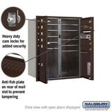 10 Door High Recessed Mounted Mailbox with Parcel Lockers in Bronze