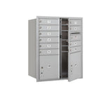 Salsbury 10-Door High Surface Mounted 4C Horizontal Mailbox with Parcel Lockers – Bronze