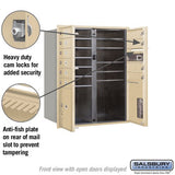 10 Door High Recessed Mounted 4C Horizontal Mailbox with Parcel Lockers in Sandstone - Private Access