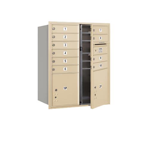 Salsbury 10-Door High Surface Mounted 4C Horizontal Mailbox with Parcel Lockers – Bronze