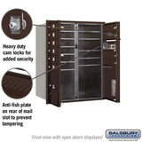 10 Door High Recessed Mounted 4C Horizontal Mailbox with Parcel Lockers - Bronze
