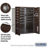 10 Door High Recessed Mounted 4C Horizontal Mailbox with Parcel Lockers - Bronze