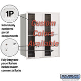 Recessed Mounted 4C Horizontal Mailbox with Master Commercial Locks - Double Column, 10 Door High Unit
