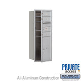 10 Door High Recessed Mounted 4C Horizontal Mailbox with Parcel Locker - Private Access
