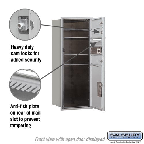 10 Door High Recessed Mounted 4C Horizontal Mailbox with Parcel Locker - Private Access