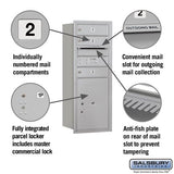 10 Door High Recessed Mounted 4C Horizontal Mailbox with Parcel Locker - Rear Loading