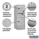 10 Door High Recessed Mounted 4C Horizontal Mailbox with Parcel Locker - Rear Loading
