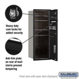 10 Door High Recessed Mounted 4C Horizontal Mailbox with Parcel Locker - Black