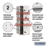 Recessed Mounted 4C Horizontal Mailbox - 10 Door High Unit with Parcel Locker