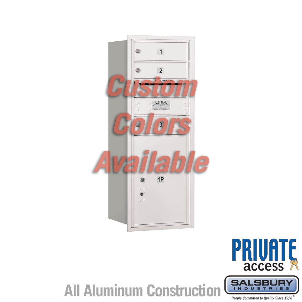 Recessed Mounted 4C Horizontal Mailbox - 10 Door High Unit - Rear Loading - Private Access