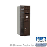 10 Door High Recessed Mounted 4C Horizontal Mailbox with Parcel Locker - Bronze - Private Access