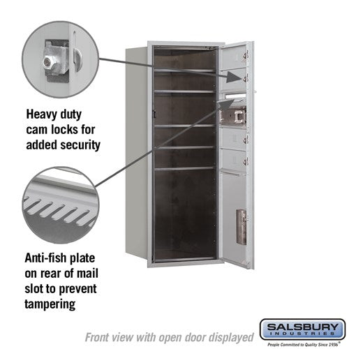 10 Door High Recessed Mounted Mailbox with Parcel Locker - Private Access