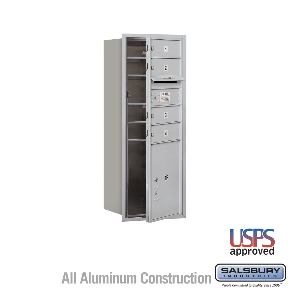 10 Door High Recessed Mounted 4C Horizontal Mailbox with Parcel Locker - Front Loading