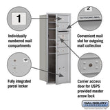 10 Door High Recessed Mounted 4C Horizontal Mailbox with Parcel Locker - Front Loading