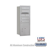 10 Door High Recessed Mounted 4C Horizontal Mailbox with Parcel Locker - Rear Loading