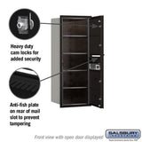 10 Door High Recessed Mounted 4C Horizontal Mailbox with Parcel Locker - Black