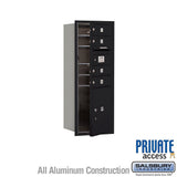 10 Door High Recessed Mounted 4C Horizontal Mailbox with Parcel Locker - Black