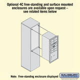 Recessed Mounted 4C Horizontal Mailbox - 10 Door High Unit with Parcel Locker