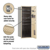 10-Door High Recessed Mounted 4C Horizontal Mailbox with Parcel Locker in Sandstone