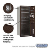 10-Door High Recessed Mounted Parcel Locker with USPS Access - Bronze - Rear Loading