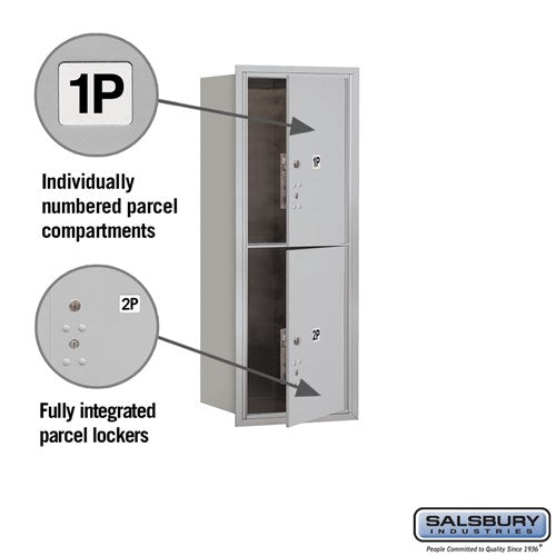 10 Door High Recessed Mounted Parcel Locker with USPS Access