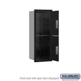 10 Door High Recessed Mounted 4C Horizontal Parcel Locker with 2 Parcel Lockers in Black - USPS Access