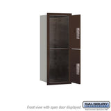 10 Door High Recessed Mounted 4C Horizontal Parcel Locker with 4 Parcel Lockers in Bronze - Front Loading