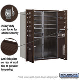 11 Door High Recessed Mounted 4C Horizontal Mailbox with Parcel Lockers in Bronze