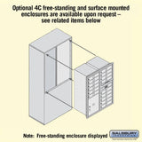 Recessed Mounted 4C Horizontal Mailbox - 11 Door High Unit - Double Column - Custom Color - Front Loading - Private Access