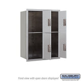 11-Door High Recessed Mounted Parcel Locker with Private Access - Front Loading