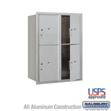 11-Door High Recessed Parcel Locker with 4 Parcel Lockers - Front Loading