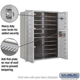 11 Door High Recessed Mounted 4C Horizontal Mailbox with 15 Compartments and Parcel Locker - Private Access