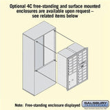 11 Door High Recessed Mounted 4C Horizontal Mailbox with 15 Compartments and Parcel Locker - Private Access