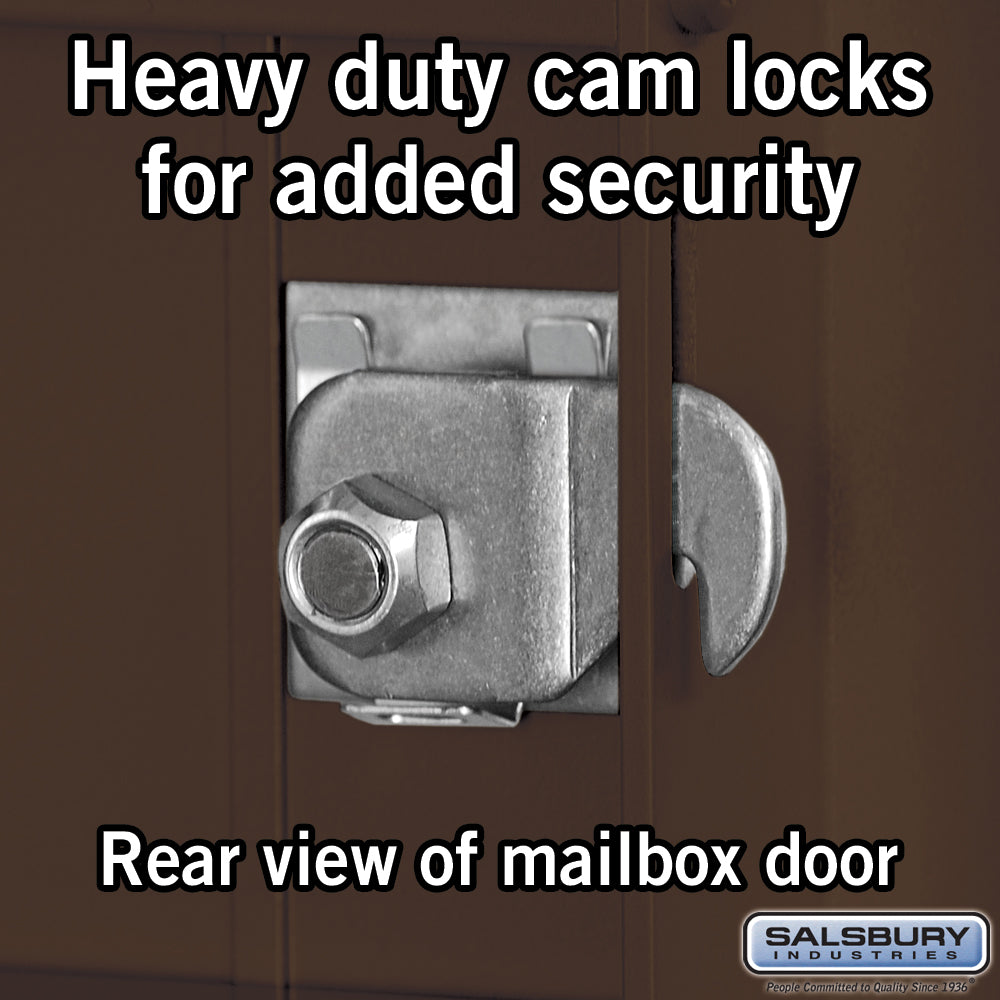 11 Door High Recessed Mounted 4C Horizontal Mailbox with Parcel Locker in Bronze