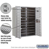 11 Door High Recessed Mounted 4C Horizontal Mailbox with 20 Doors in Aluminum - Private Access