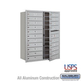 Salsbury Industries 41 in. H x 31-1/8 in. W Aluminum Front Loading 4C Horizontal Mailbox with 20 MB1 Doors