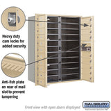 11 Door High Recessed Mounted 4C Horizontal Mailbox with 20 Doors in Sandstone - USPS Approved