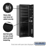 11-Door High Recessed Mounted 4C Horizontal Mailbox with Parcel Locker - Black
