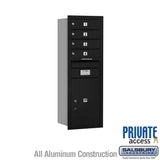 11-Door High Recessed Mounted 4C Horizontal Mailbox with Parcel Locker - Black - Rear Loading